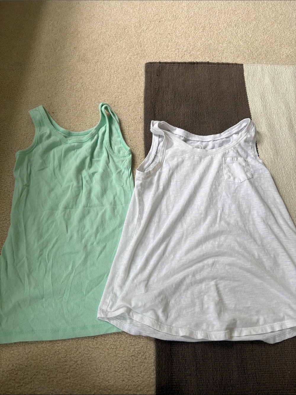 Justice White Lightweight Girls Tank Top with Gold Logo